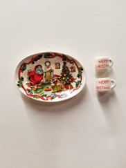 Christmas Platter & 2 Mugs