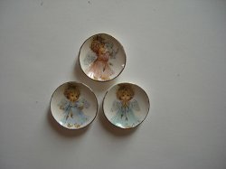 Pastel Angel Plate, 3pc