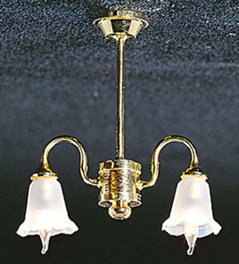 2-Down Arm Tulip Shade Chandelier