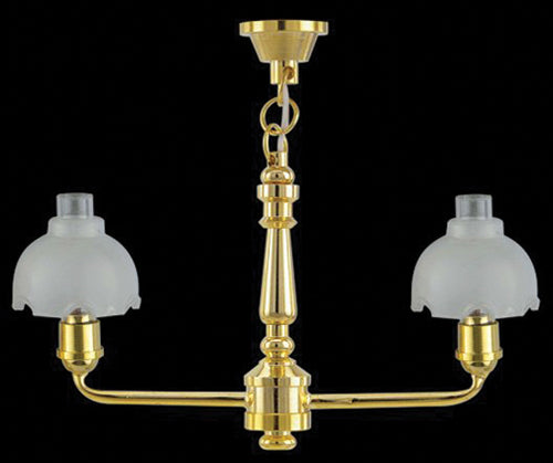 2-Arm Bell Shade Chandelier