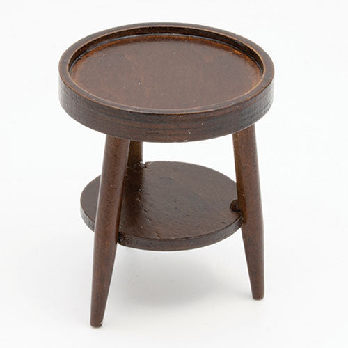Side Table, Round, Walnut