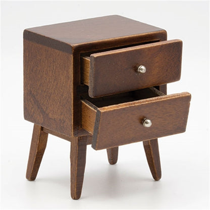 2 Drawer Table Stand, Walnut