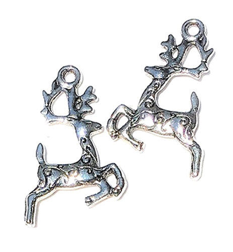 Silver Reindeer Ornaments, 2pc