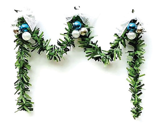 Elegant Garland, Blue & Silver