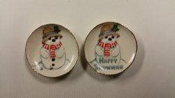 Happy Snowman Plates