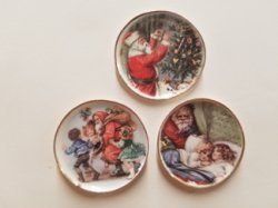 Santa & Children Platters, 3pc