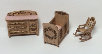 1/4" Scale Victorian Nursery Kit, 3pcs