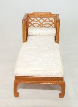 Regency Lattice Chaise & Table