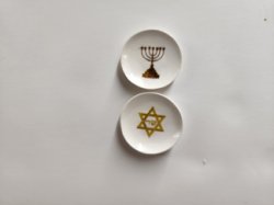 Star Of David & Menorah Dishes