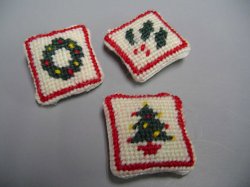 Needlepoint Pillow, Christmas, 1pc