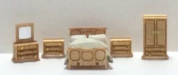 1/144" Scale Traditional Bedroom Kit, 6pcs