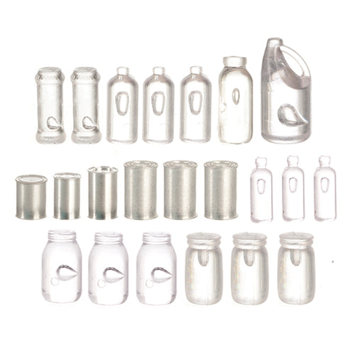 Clear Jars, Assorted, 22pc