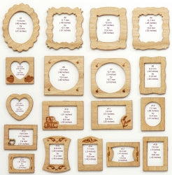 1/4" Scale Frame, Set of 18