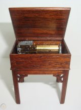 Chinese Chippendale Music Box, Walnut