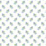 1/2" Scale Wallpaper, Petals Blue