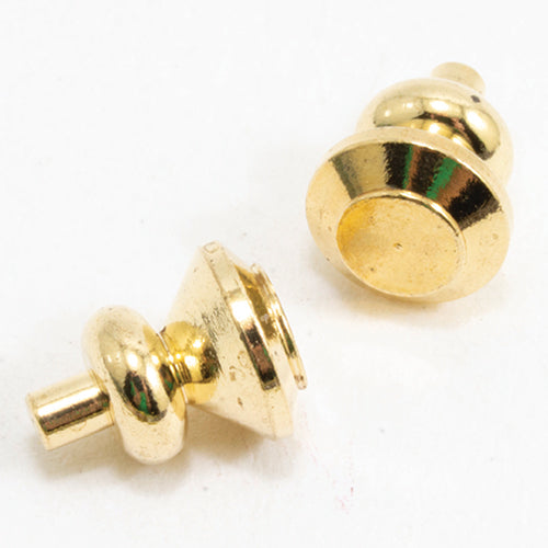 CCB0813, Plain Brass Knobs, 6pc