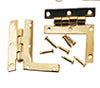 Brass HL Hinge with Nail, 4pc