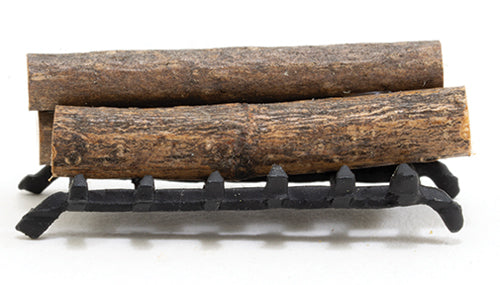1/2" Scale Fireplace Grate & Wood