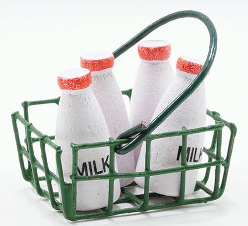 Milk Bottles In Basket