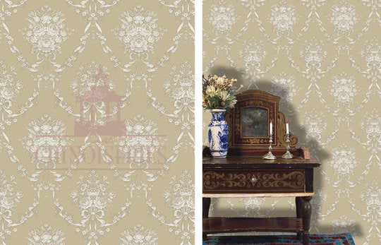 P- Astonville Beige Wallpaper