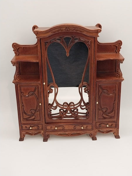 Art Nouveau Armoire, Walnut