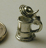 1/2" Scale Tankard, Hinged Lid