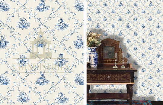 Beatrix Toile Wallpaper