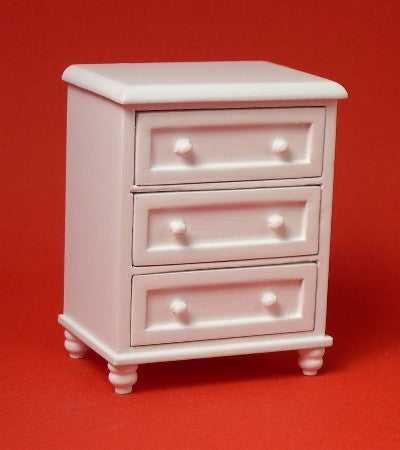 1/2" Scale Single White Dresser, Disc.