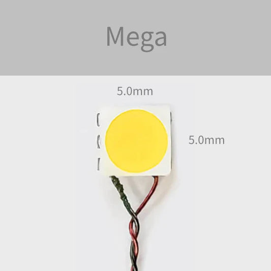 LED Mega, 3 volt, Cool White with 8" Wire