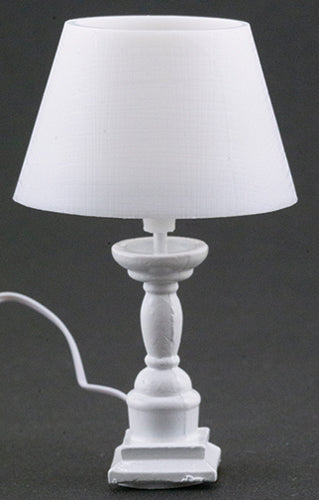 Farmhouse Table Lamp, White