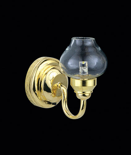 Gold Wall Sconce with Glass Globe, LED