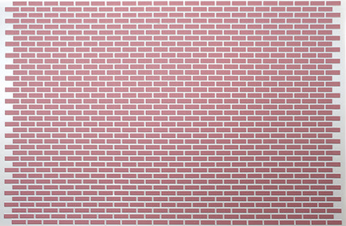 Brick Panel PVC, Red on Gray