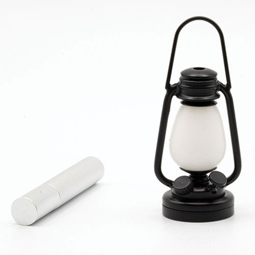 Oil Table Lamp With Wand, Black, LED Battery