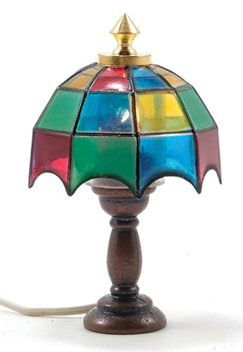 Tiffany Table Lamp, Colored