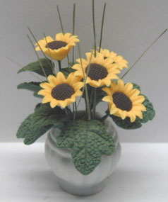 Sunflower Arrangement In White Jar