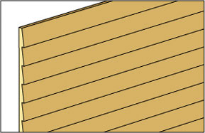 1/2" Scale Clapboard Siding, 1/4" x 1/16"