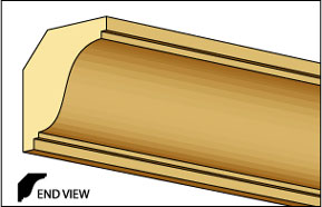 CCB0837, Crown Cornice, 1/2"