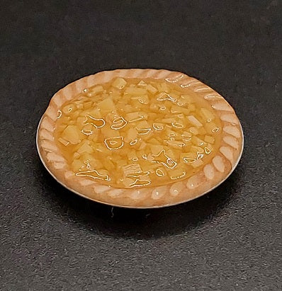 Peach Pie in Aluminum Pie Plate