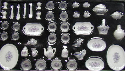 Dinner Set, Med. Purple, 51pc