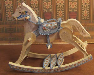 Rocking Horse Kit, Blue & White Check