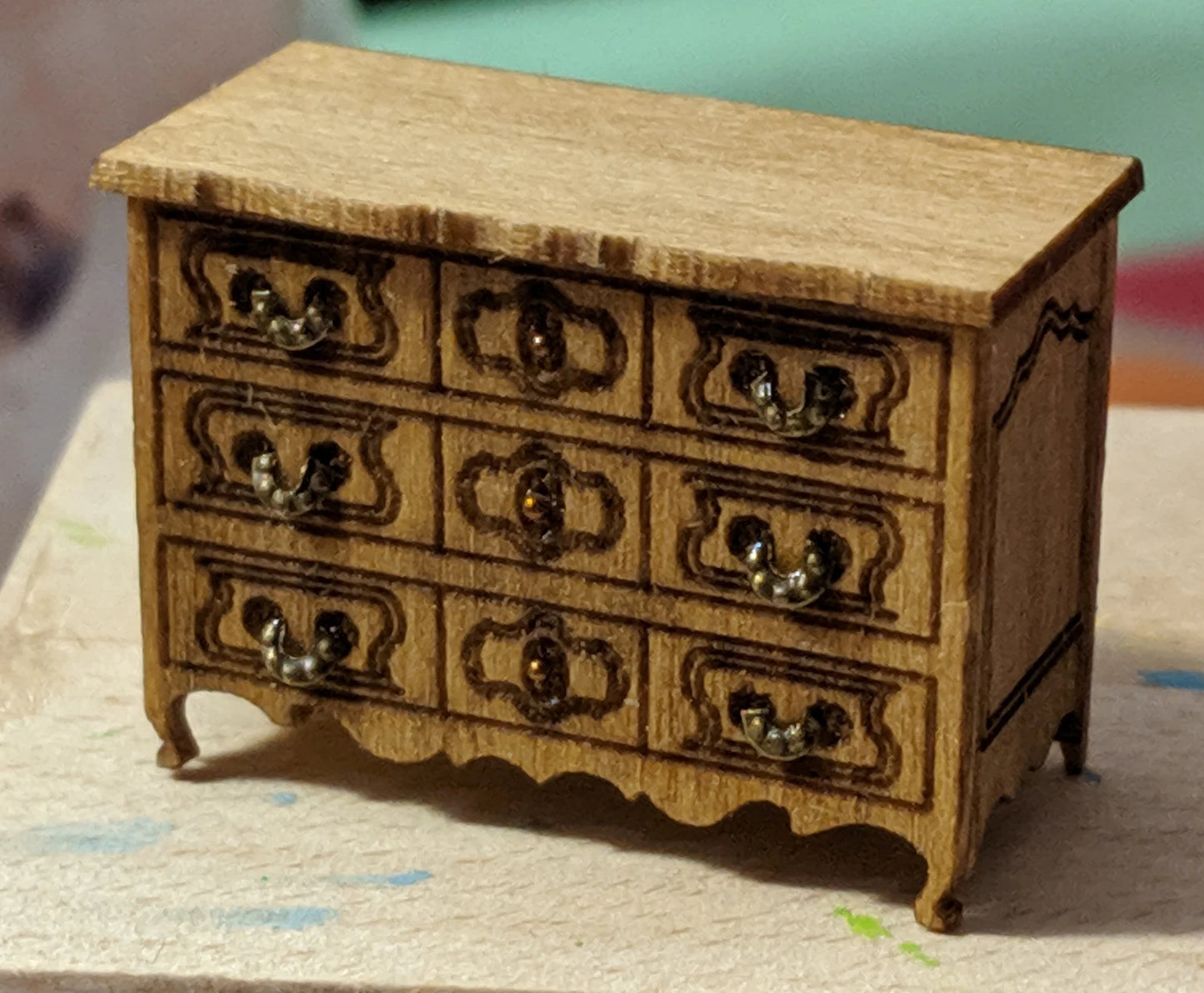 1/4" Scale Carved Dresser Kit