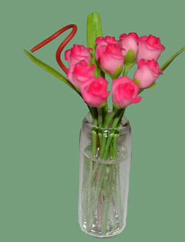 Pink Rose Arrangement in Vase
