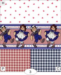 Raggedy Ann, Primary Border, Red & White Check
