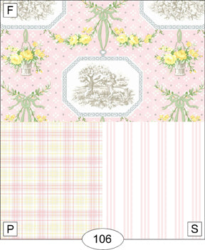 Pink & White Stripe Wallpaper, Pattern S, No Border