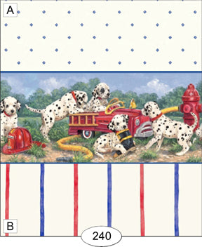 1/2" Scale Dalmation Stripe Wallpaper