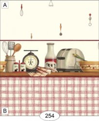 Kitchen Counter Toss Red Wallpaper, A