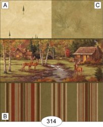 Stag Creek Stripe Wallpaper, B