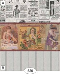 Victorian Advertisement Newsprint Wallpaper