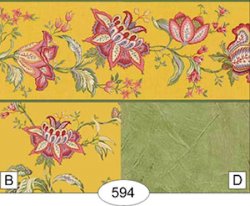 Cottage Jacobean Green Wallpaper, D