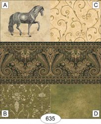 Paisley Black Scroll Wallpaper, C